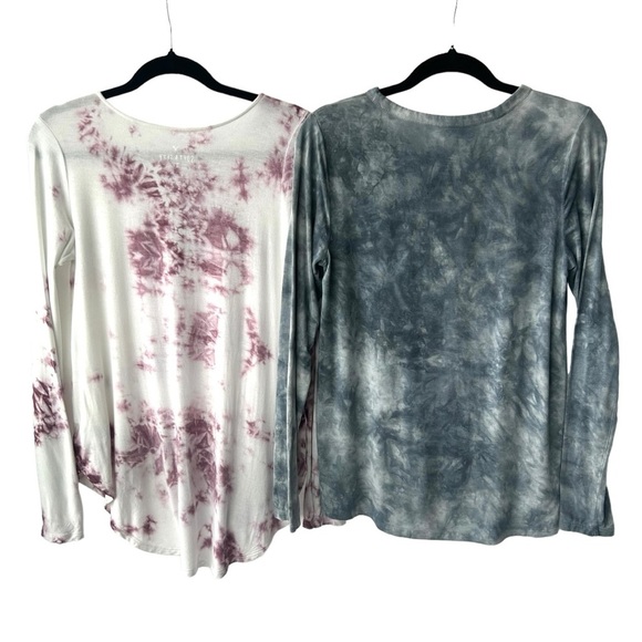 AE American Eagle Bundle of 2 Tie Dyed Soft & Sexy Long Sleeved T's Shirts Small - Picture 4 of 7